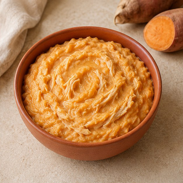 Puré de batata y pollo