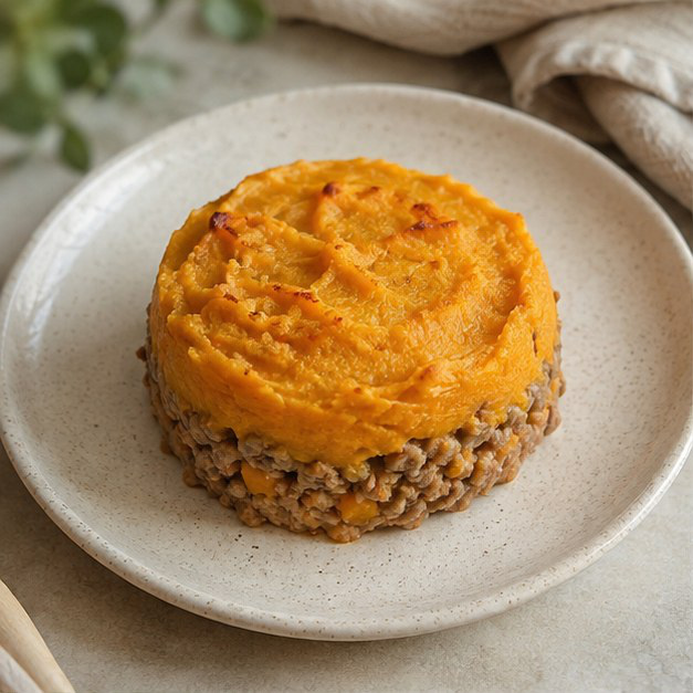 Mini pastel de carne y calabaza